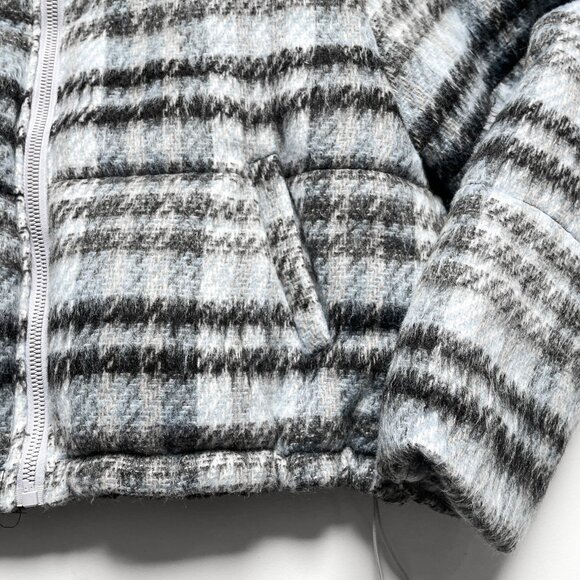 APPARIS Josh Jacket Faux Fur Lined Puffer Cloud Plaid Blue Size XL NEW NWT - Picture 5 of 12